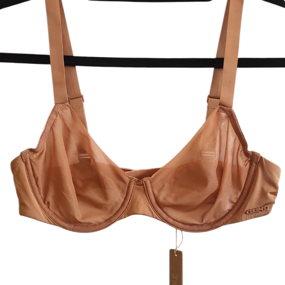 Skims Molded Unlined Demi Bra Sz 34B Color Ochre